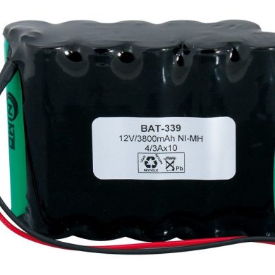 BAT339. Pack Flasco tresbolillo 12V/3,8Ah NI-MH