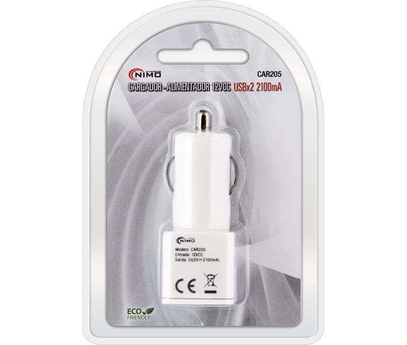 CAR205. Cargador Alimentador 12Vcc / USB 5Vcc - Imagen 2