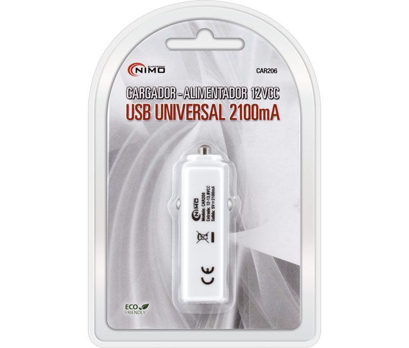 CAR206. Cargador Alimentador 12Vcc / USB 5Vcc - Imagen 2