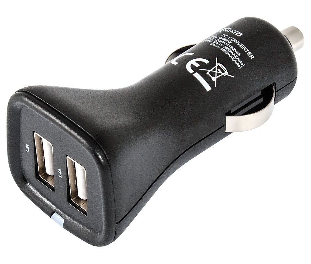 Cargador alimentador 12/24Vcc / USB 5Vcc