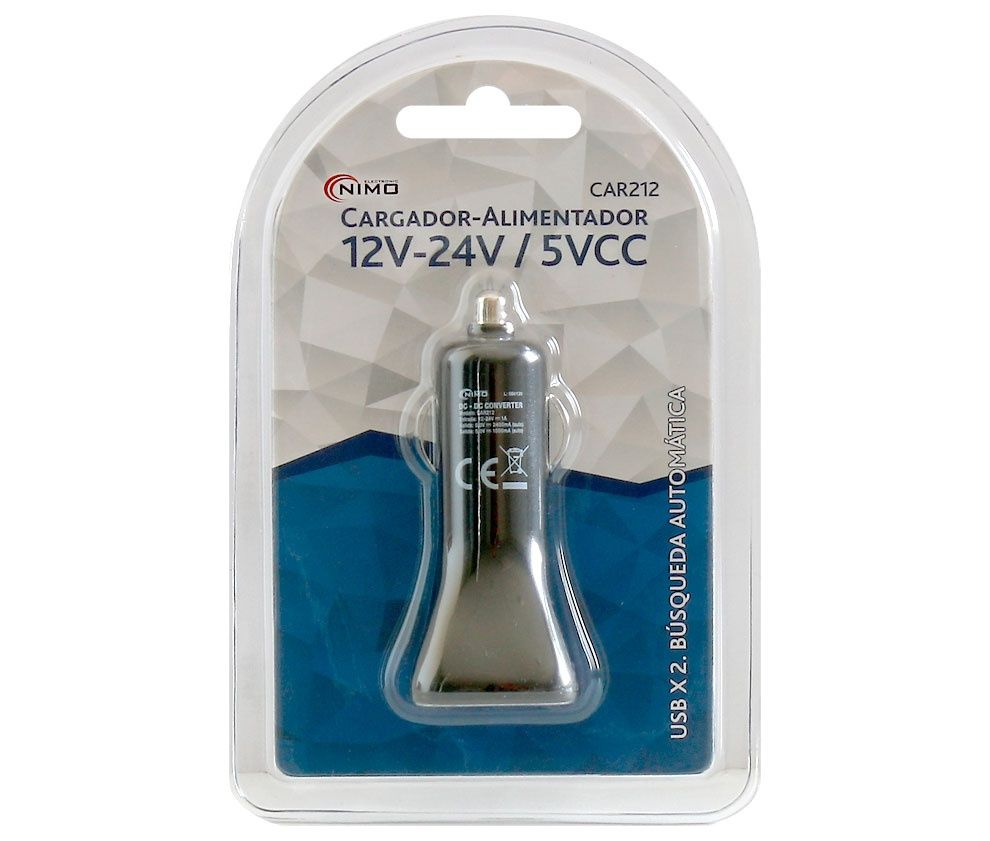 CAR212. Cargador alimentador 12/24Vcc / USB - Imagen 2