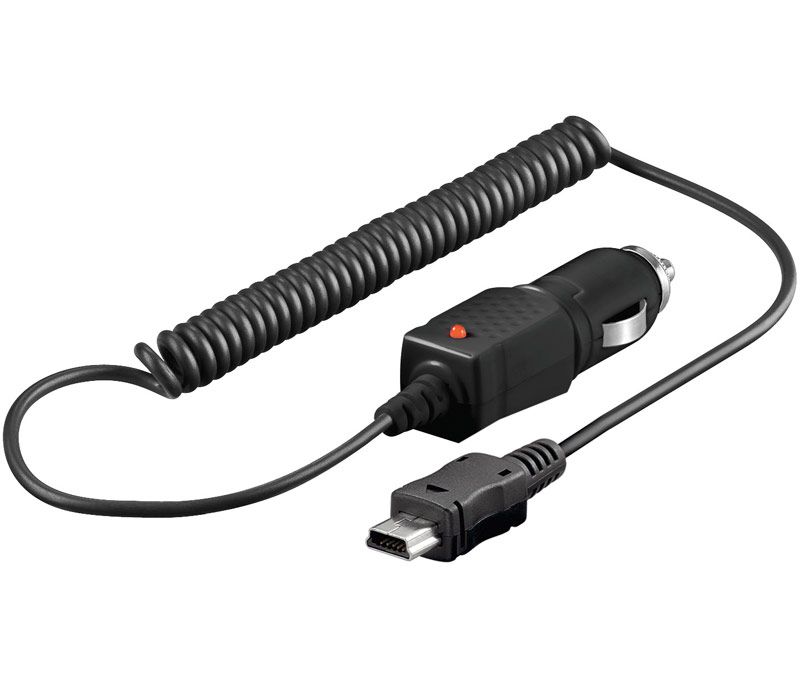 Cargador mechero para dispositivos móviles Mini USB 5V/1A