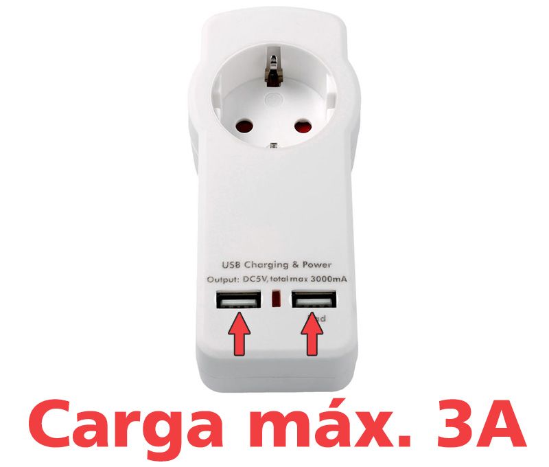 CAR251. Cargador 2 x USB 5V/3A compartido - Imagen 2