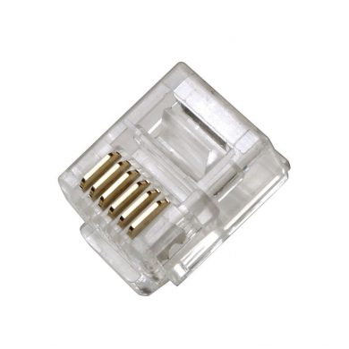 CON042. Conector modular telefónico RJ12