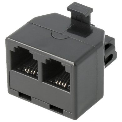 CON052. Adaptador RJ11 macho a 2 hembras