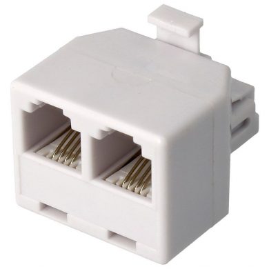 CON053. Adaptador RJ11 macho a 2 hembras