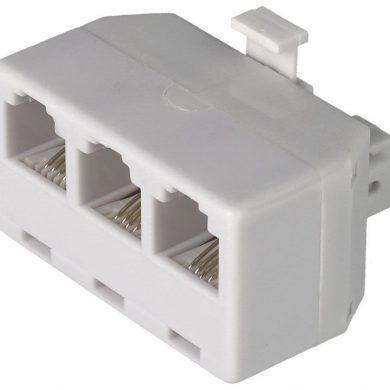 CON055. Adaptador RJ11 macho a 3 hembras