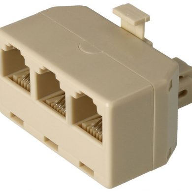 CON056. Adaptador RJ11 macho a 3 RJ11 hembras