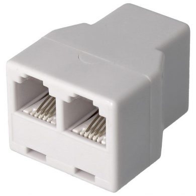CON057. Adaptador RJ11 hembra a 2 hembras