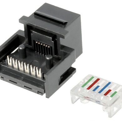 CON073. Conector RJ12 hembra de panel