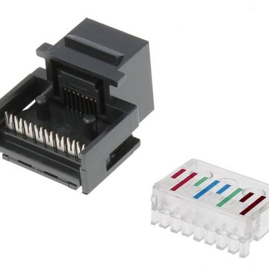 CON074. Conector RJ45 Cat.5 UTP hembra panel