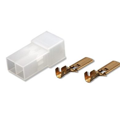 CON1017. Conector aéreo Faston macho 2 pin