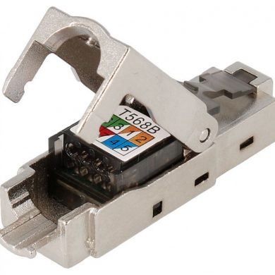 CON923. Conector RJ45 Cat6 FTP macho tool-less