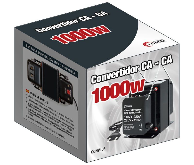 CONV105. Autotransfromador AC-AC 1000W - Imagen 3