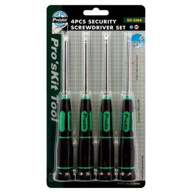 DES907. Juego de 4 destornilladores de seguridad tipo Spanner