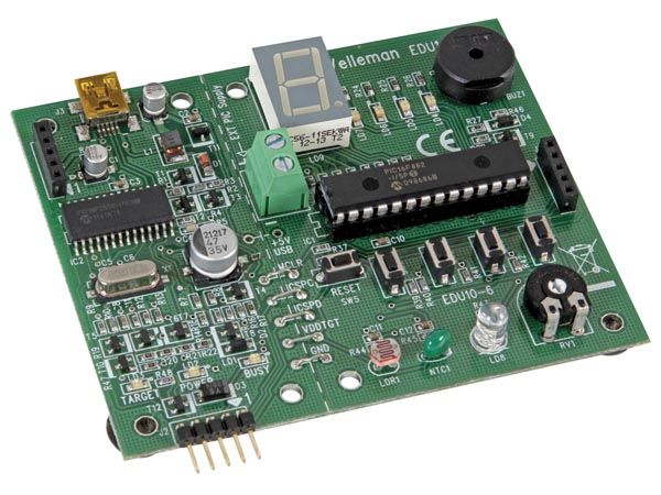 EDU10. PROGRAMADOR PIC USB Y PLACA BOARD