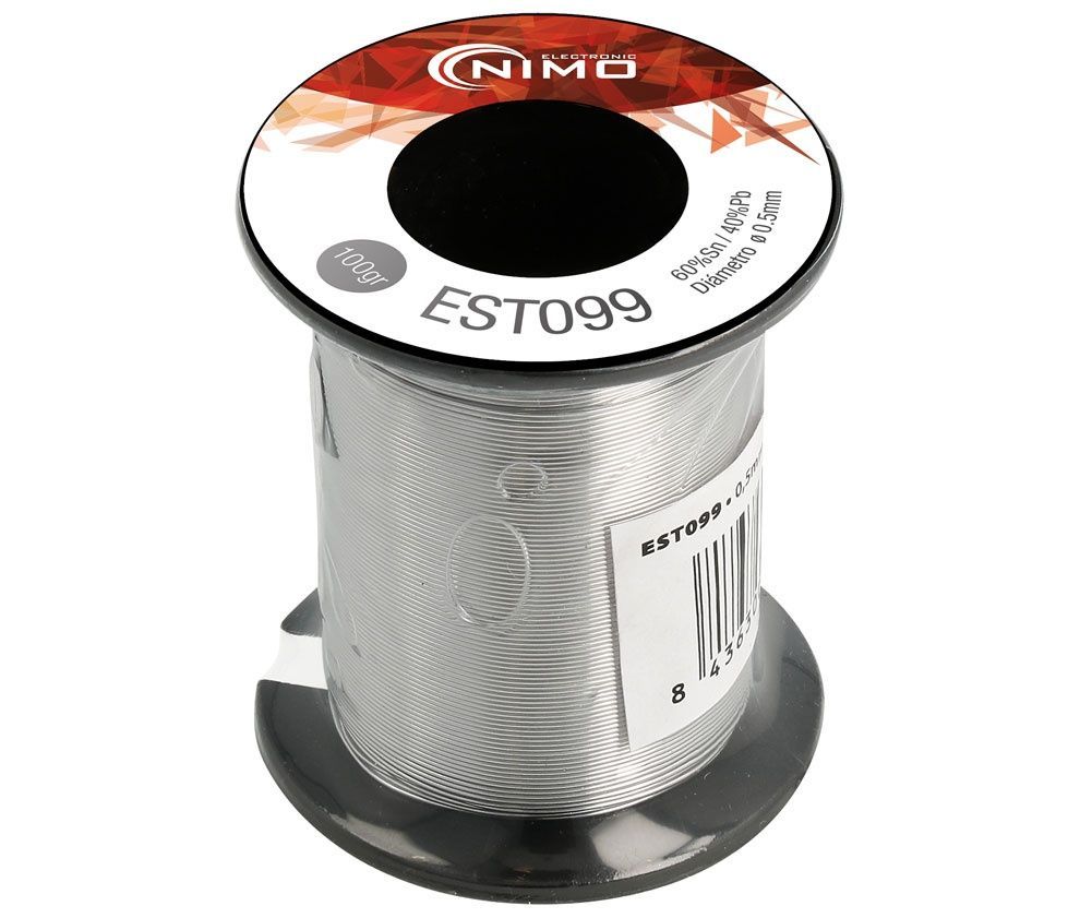 EST099. Hilo de estaño 60% Sn, 40% Pb, 2% 100gr
