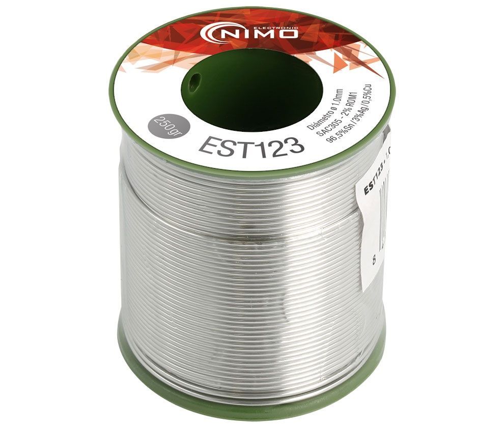 EST123. Hilo de estaño tri-metal Sn Ag Cu 250g