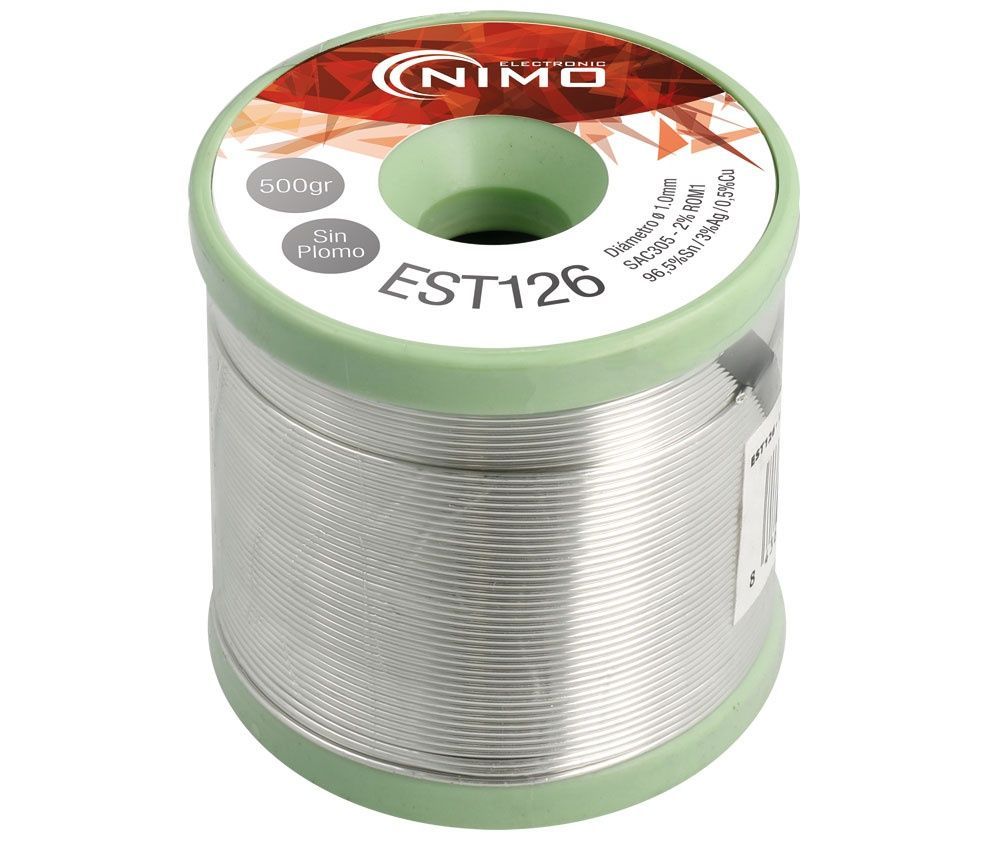 EST126. Hilo de estaño tri-metal 96.5% Sn 3.0% Ag...