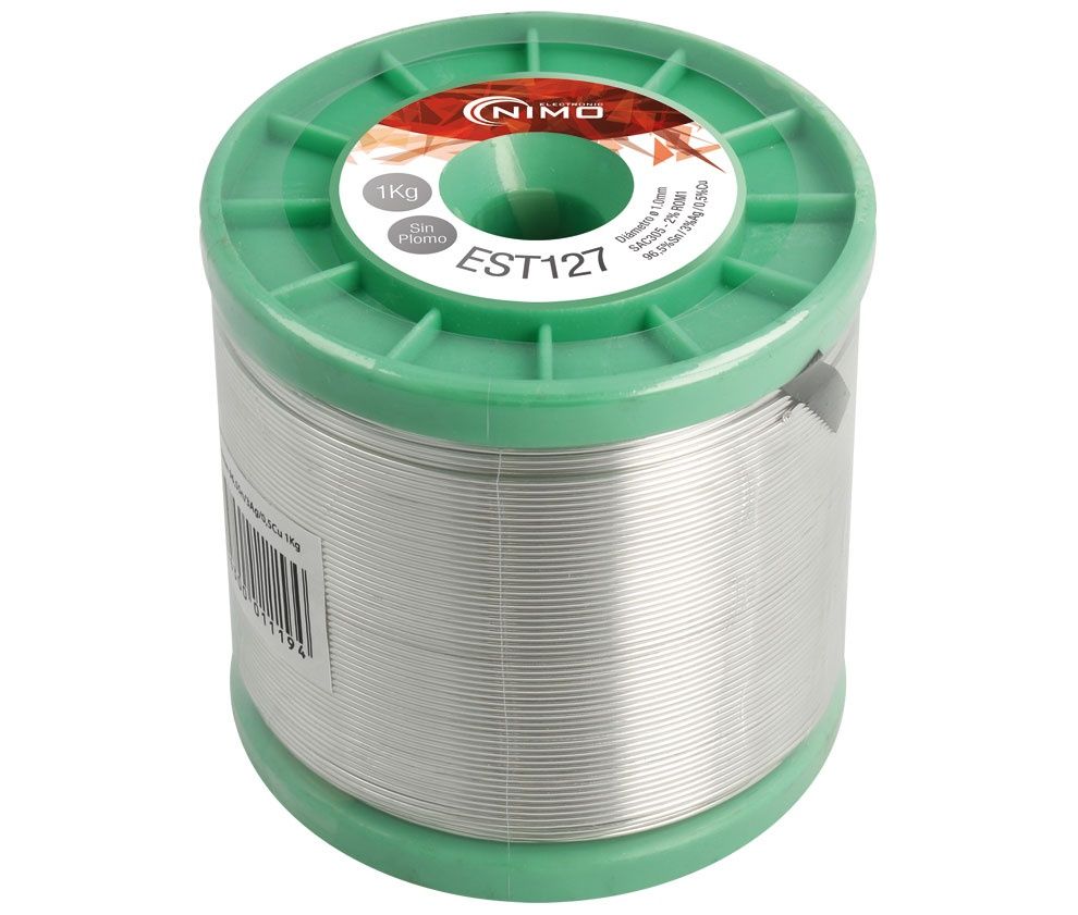 EST127. Hilo de estaño tri-metal Sn Ag Cu1Kg