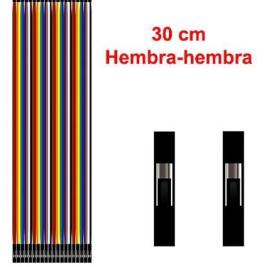 SCHMOD122. Cable plano de puente hembra-hembra 30cm