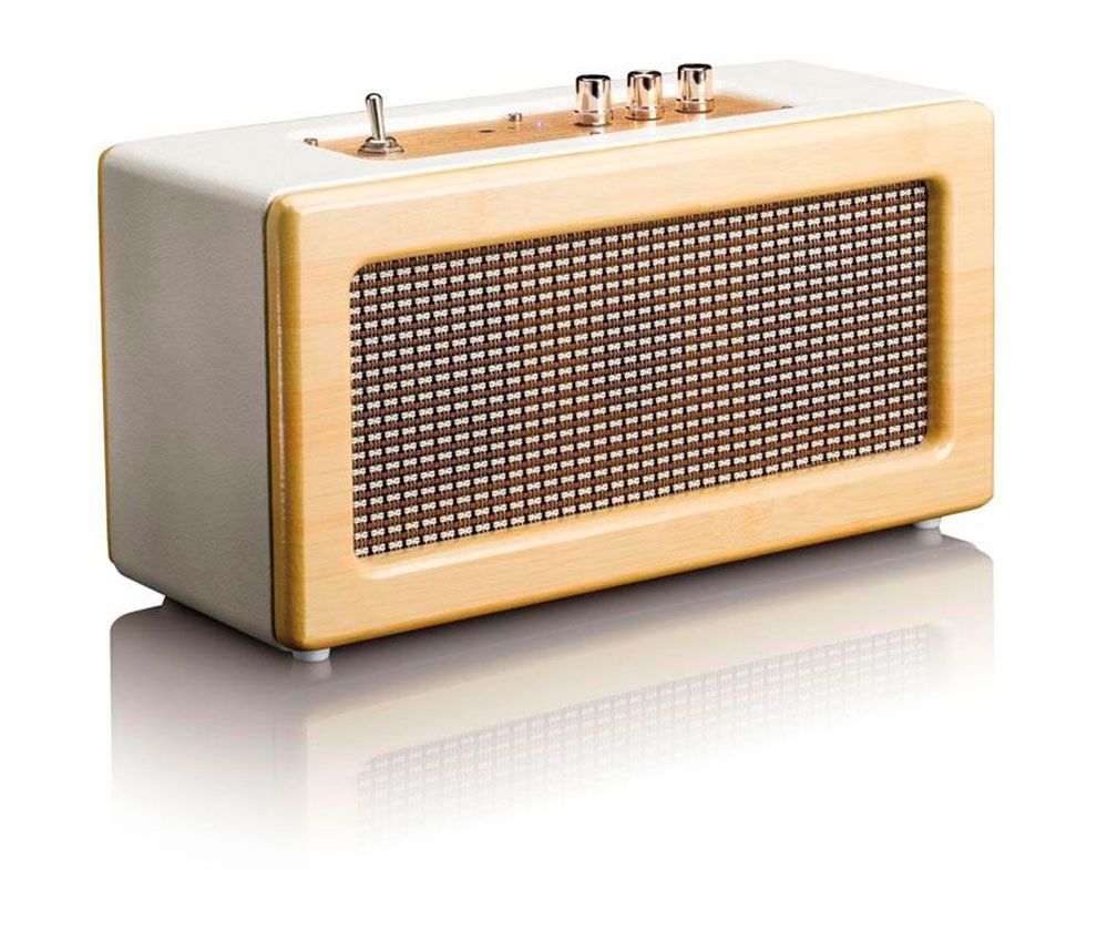 HOG073. Altavoz portátil bluetooth diseño clásico retro