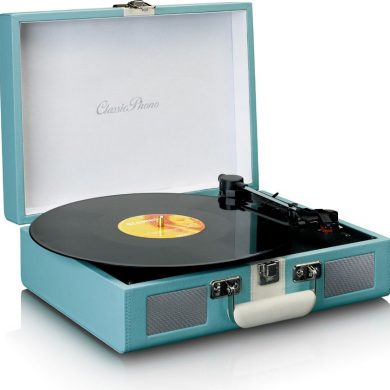 HOG075. Tocadiscos bluetooth retro con altavoces