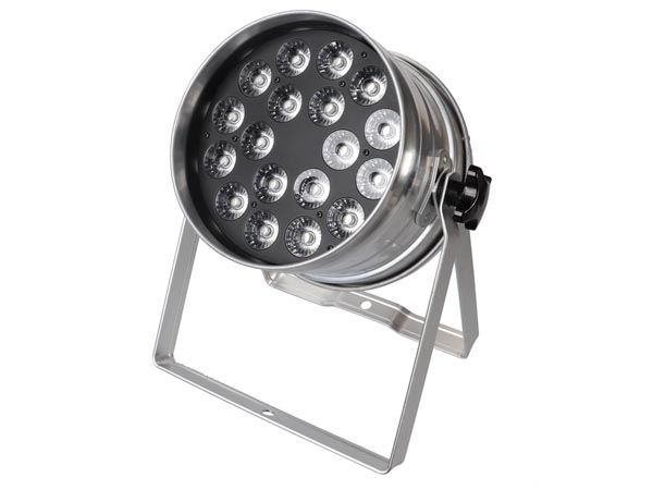 HQLP10022. LED PAR 64 RGBW 18x4 W CROMADO