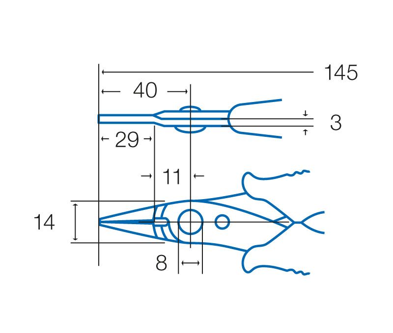 HRV1184. Micro alicate de puntas planas - Imagen 2