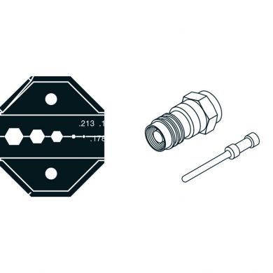 HRV3003DF2. Boca para crimpado coaxiales y fibra óptica