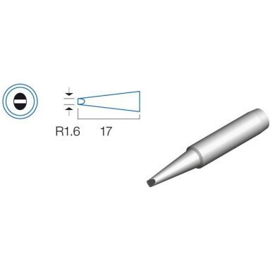 HRV6154P06. Punta plana de 1.6mm, soldador HRV6154/6135/6654/7654/7632