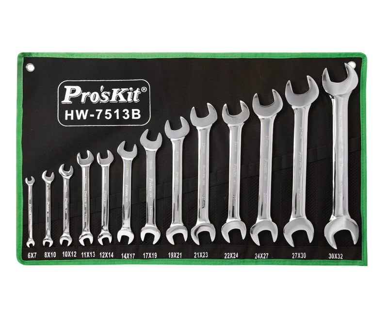 HRV6648. Juego de 13 llaves dobles fijas de 6 a 32mm