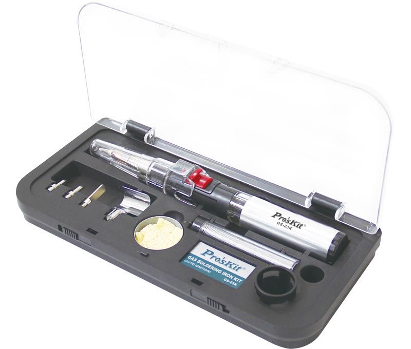 HRV6683. Kit de soldador de gas con auto encendido 3 en 1