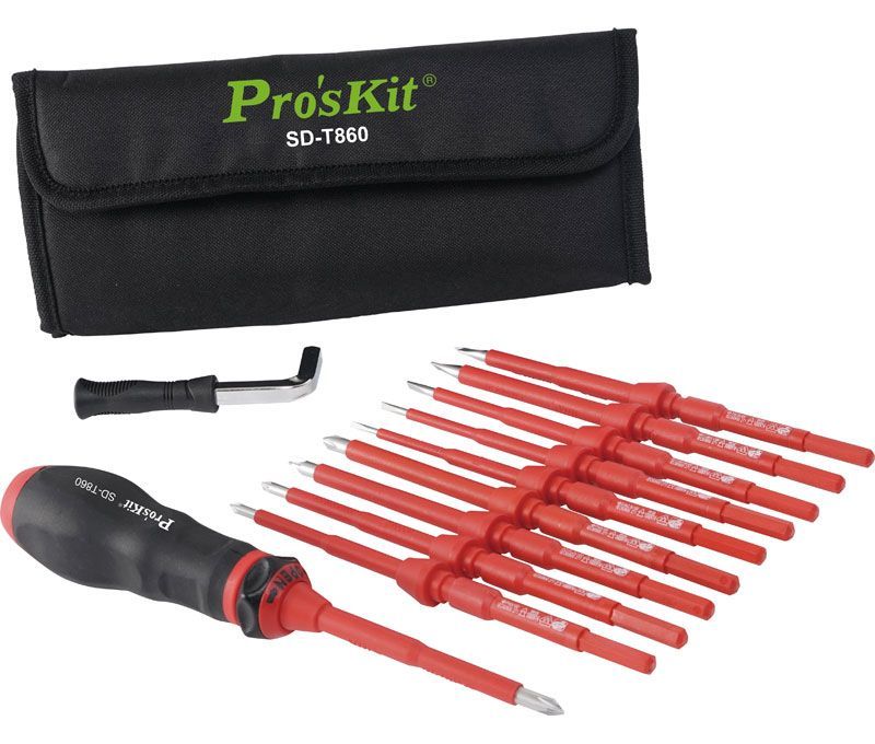 HRV7617. Kit destornilladores aislados de fuerza de torsión ajustable