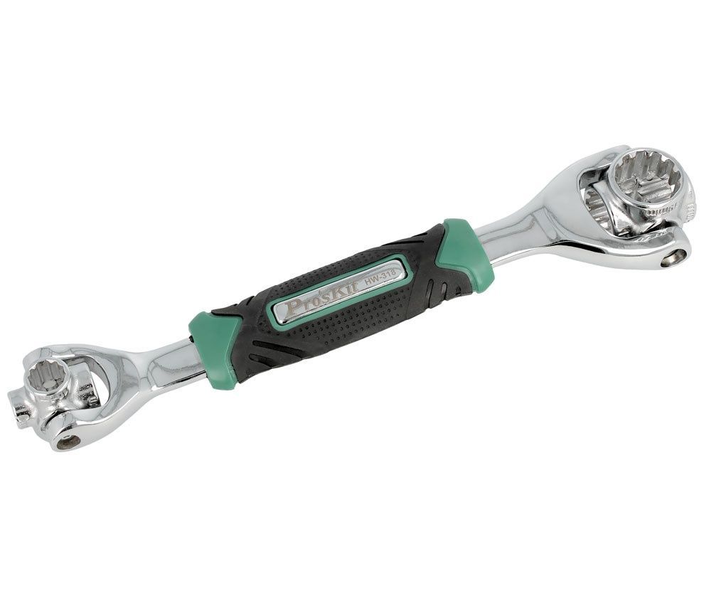 HRV7683. Llave de tubo hexagonal y cuadrada 48 metricas en 1