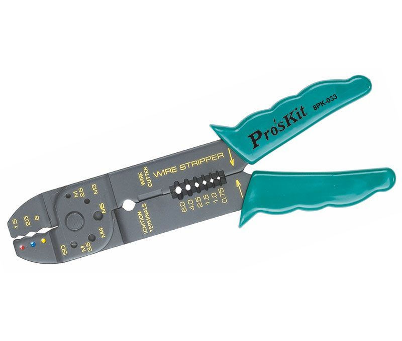 HRV8954. Tenaza manual de crimpar, pelar cables y corte de tornillos