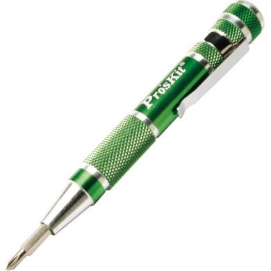 HRV9814. Destornillador de bolsillo, 9 puntas intercambiables