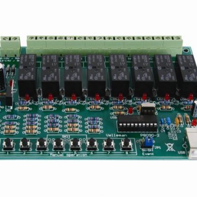 WSI8090. TARJETA RELÉ USB DE 8 CANALES