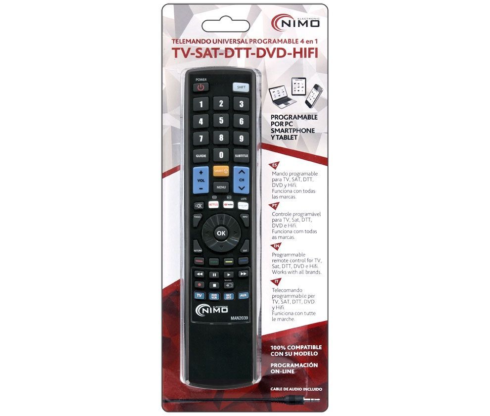 MAN2039. Telemando Programable Smartphone y PC 4:1
