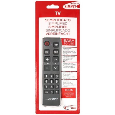 MAN2046. Mando simplificado de TV botones grandes