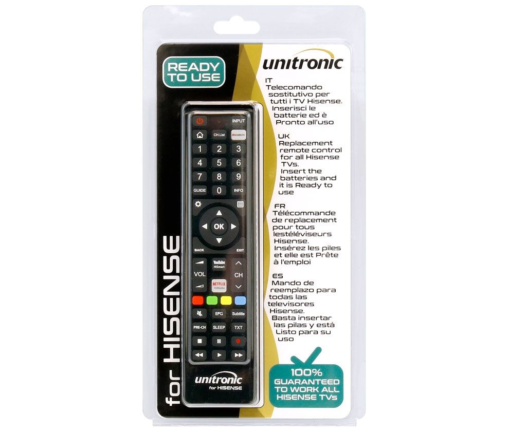 MAN3087. Telemando universal para TV HISENSE