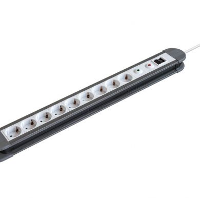 MEL016. Regleta de Schuko con interruptor