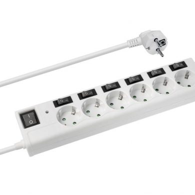 MEL052. Regleta de 1E:6S interruptores individuales