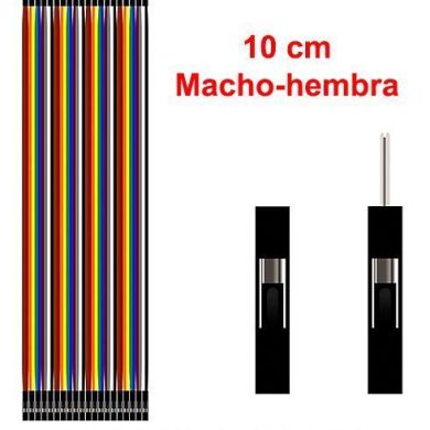 SCHMOD124. Cable plano de puente macho-hembra 10 cm