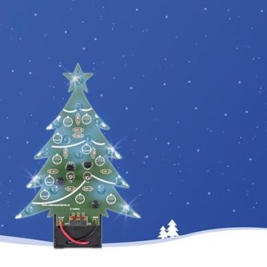 árbol de navidad con leds azules
