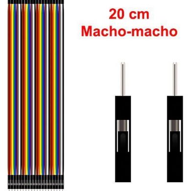 SCHMOD135. Cable plano de puente macho-macho 20cm