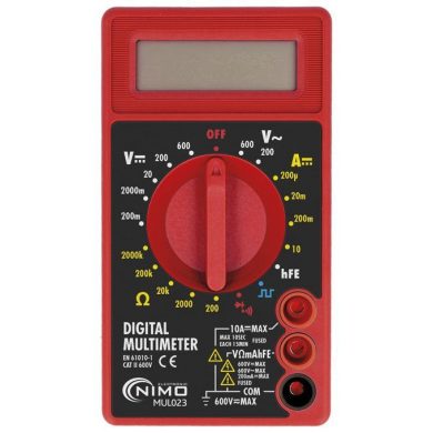 MUL023. Multímetro digital 3 1/2 dígitos CAT.II 600V