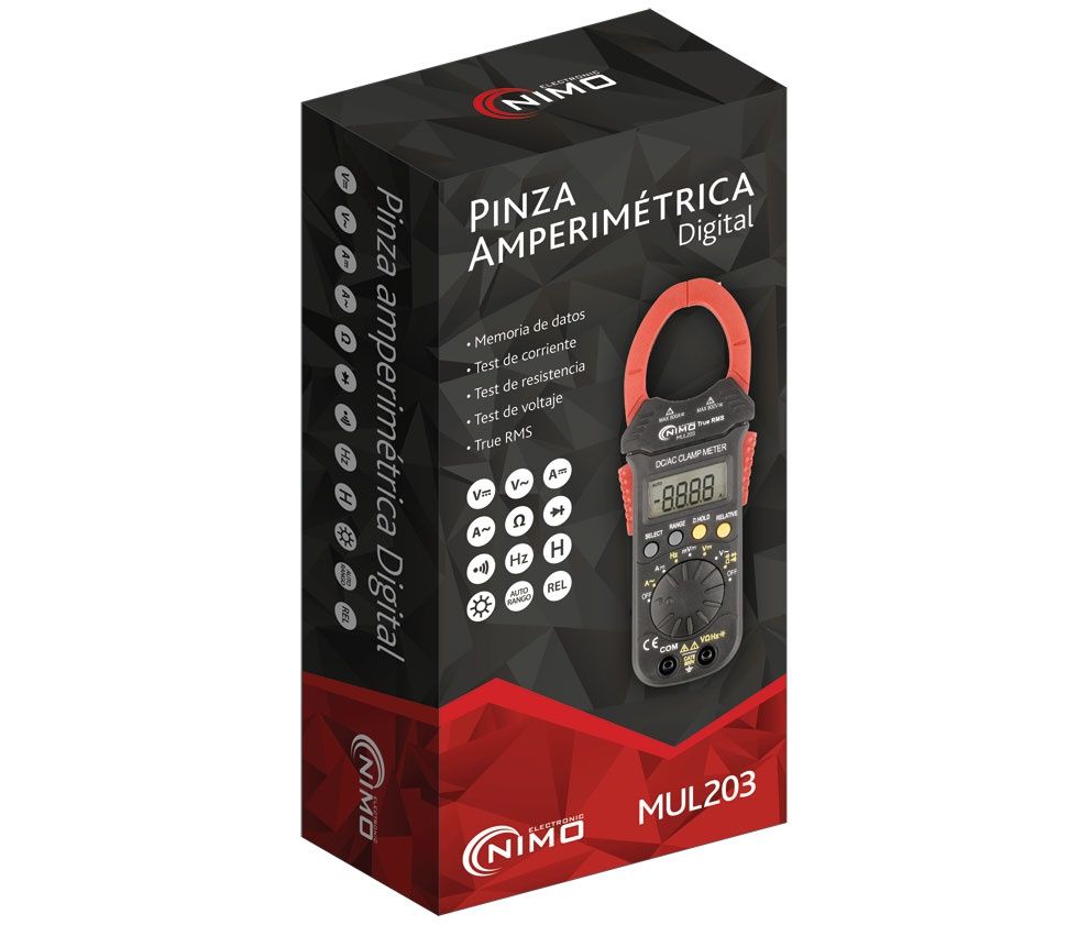 MUL203. Pinza amperimétrica multifunción 600A CA/CC - Imagen 3