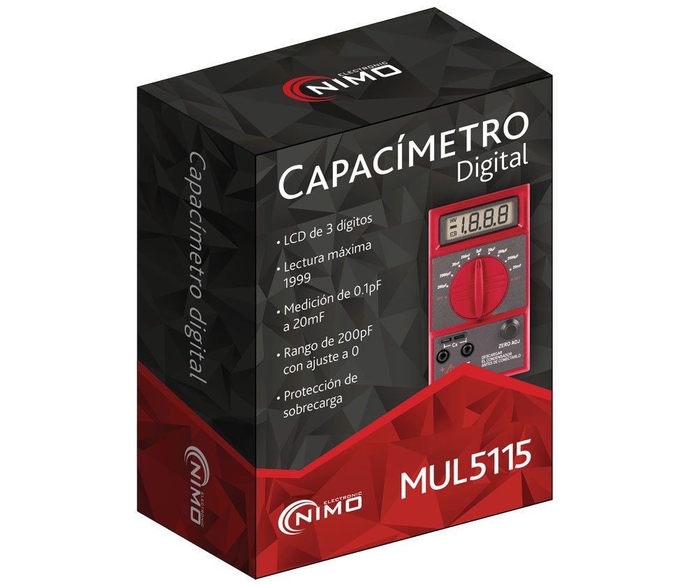 MUL5115. Capacímetro 3 1/2 Dig. 200pF-20000uF - Imagen 3