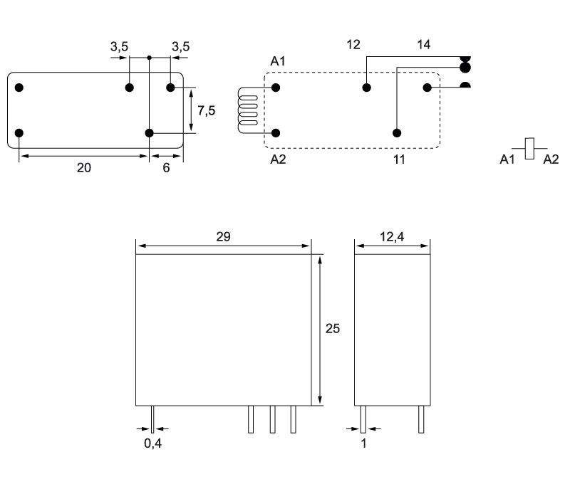 Rele 120VAC C.I. 1 circuito. RL145 - Imagen 2